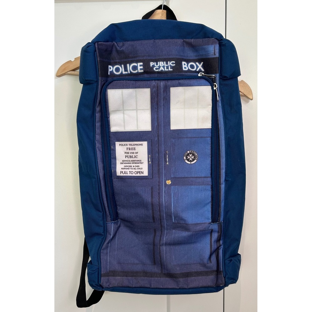 BBC Doctor Who TARDIS Police Box Blue Backpack 2015 Licensed Bag